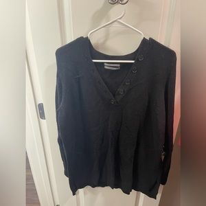 GUC Anthropologie Black button sweater